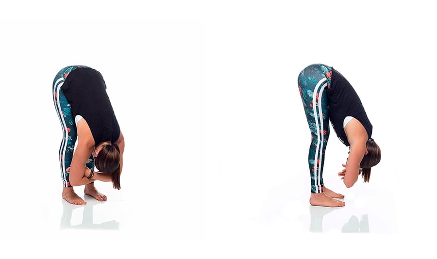 Forward Fold Desk Yoga Pose