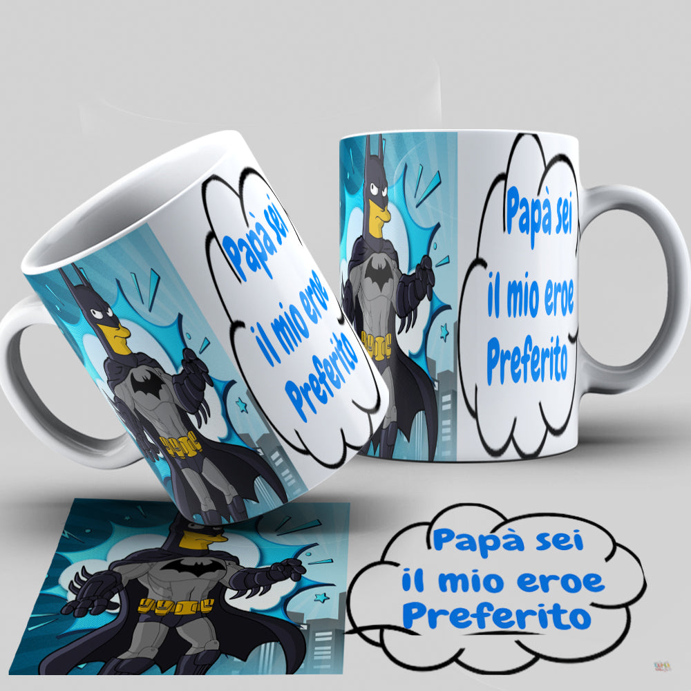 TAZZA PAPA' BATMAN 1 PERSONALIZZABILE CON NOME – Customprintshopping