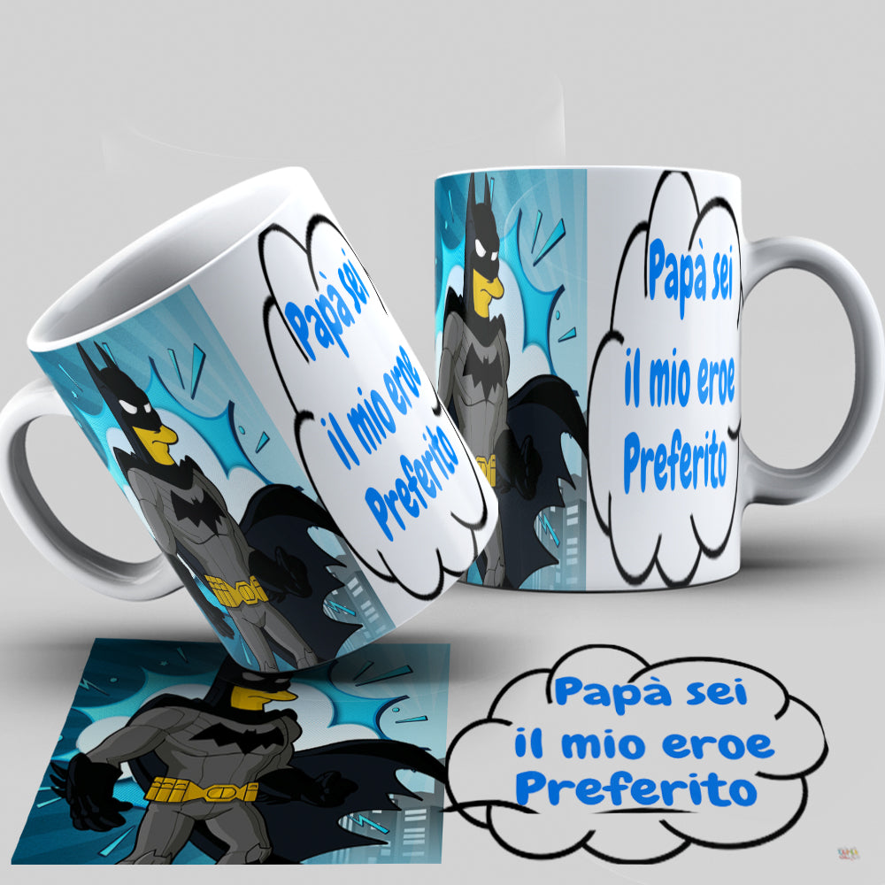 TAZZA PAPA' BATMAN 2 PERSONALIZZABILE CON NOME – Customprintshopping