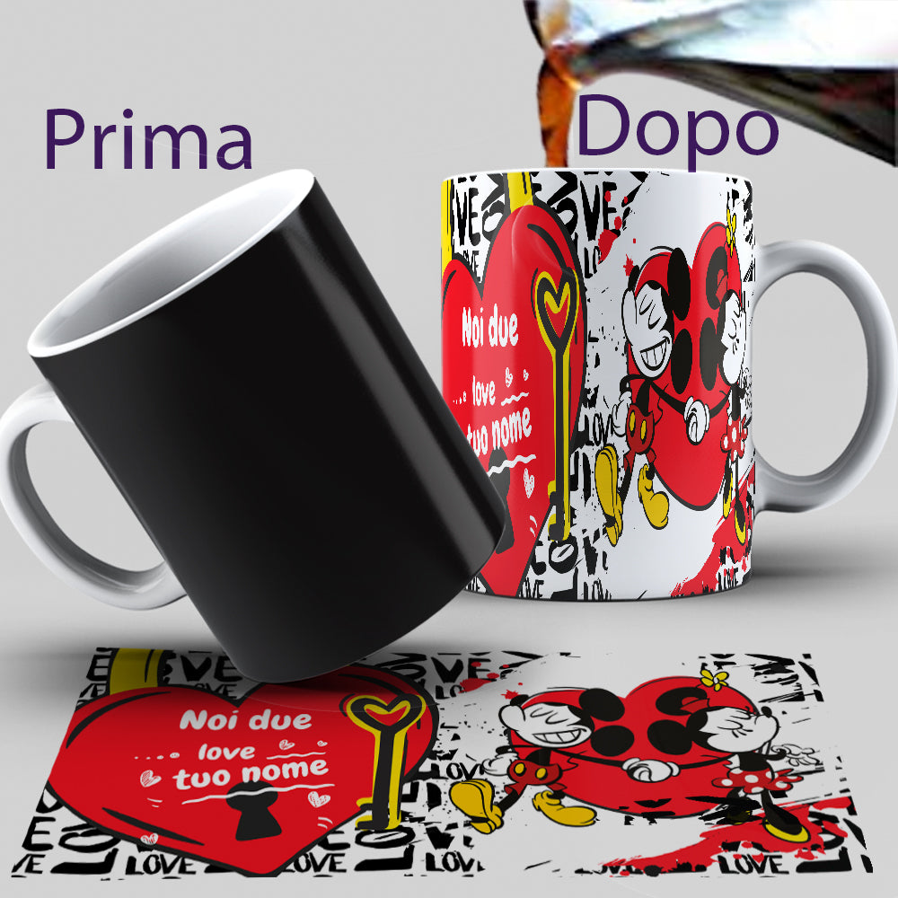 TAZZA LOVE MICKEY PERSONALIZZATA MOD.06 poliestere 40 Bicchieri Calcio 