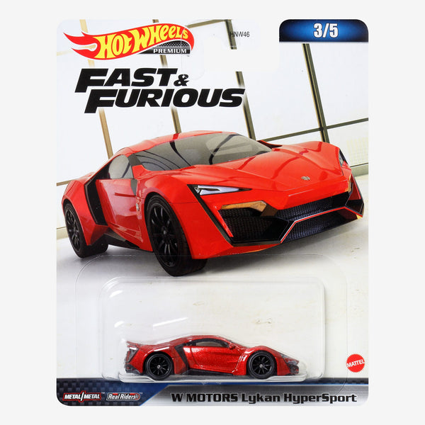 2022 Hot Wheels Retro Entertainment Fast & Furious Premium Set of 5, 1/64  Diecast Model Cars