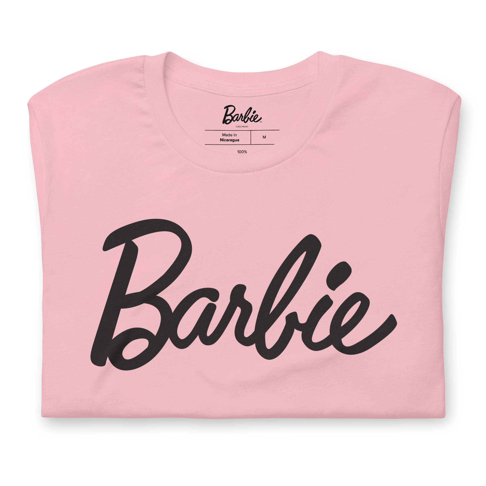 aardappel Manuscript Aan het liegen Barbie Script Logo Unisex Pink T-Shirt – Mattel Creations