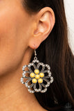 Dazzling Dewdrops - Yellow Earrings - Paparazzi Accessories