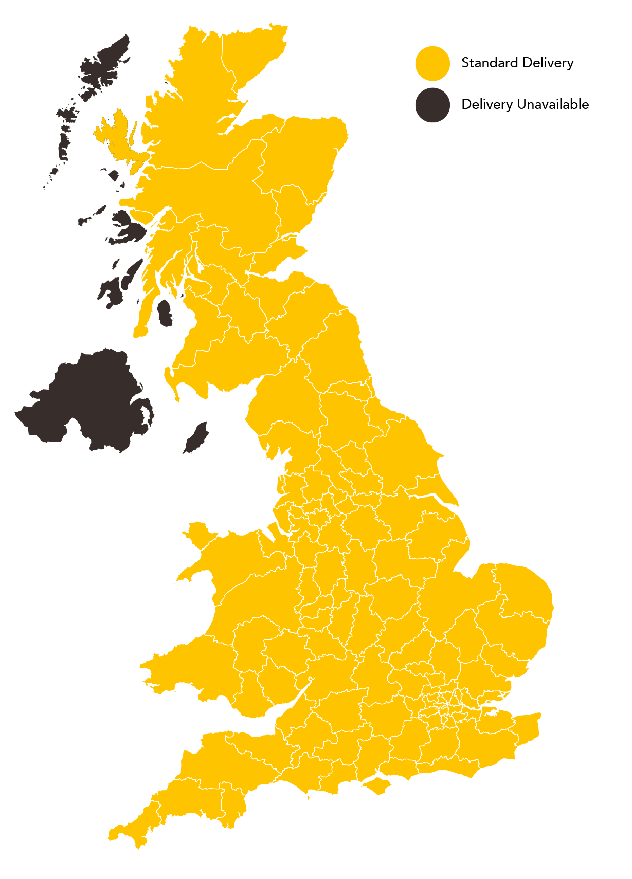 Carpet Warehouse Delivery Map (2023)