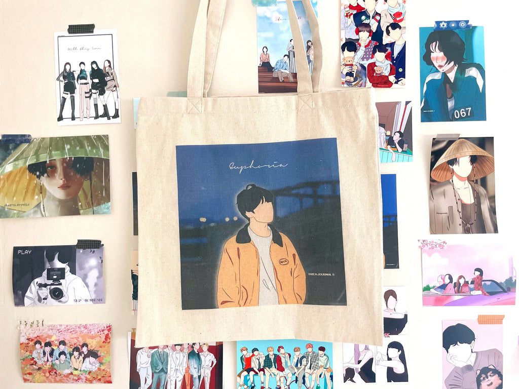 KIM TAEHYUNG INITIALS TOTE BAG