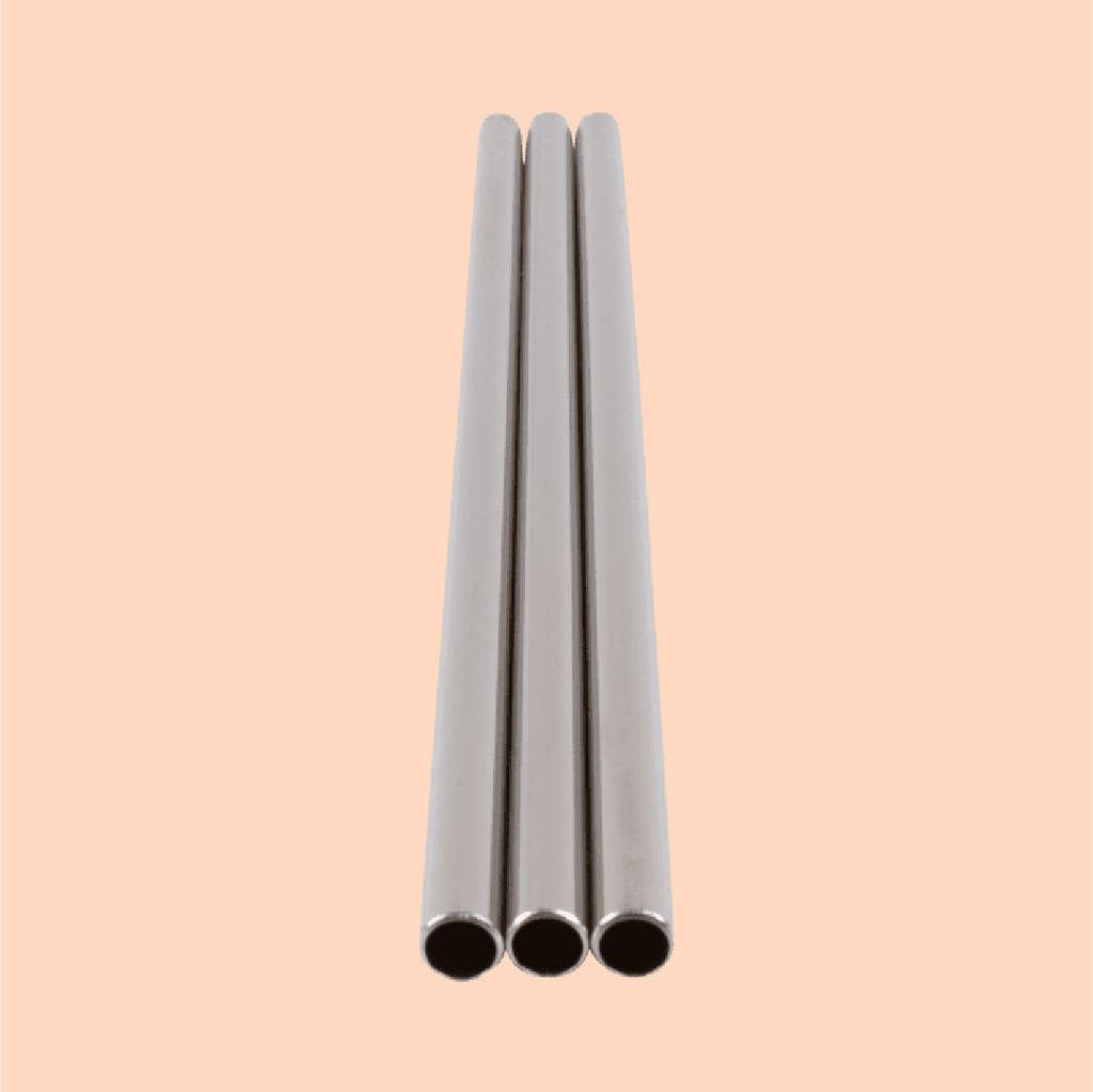 Stainless Steel Straws - 3 Piece Set