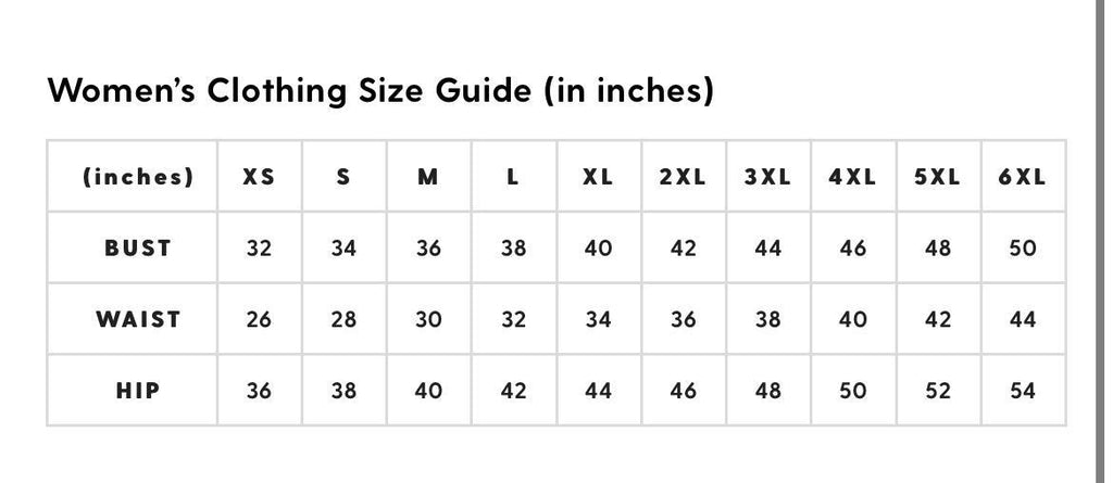 sizechart for image