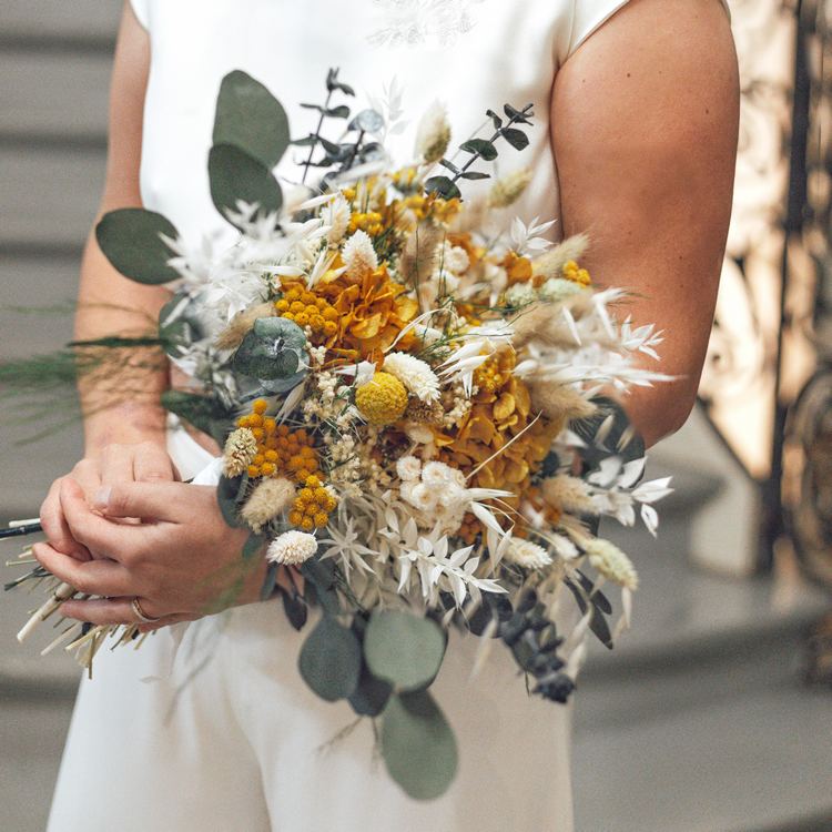 Bouquet de mariée en fleurs séchées Symbiose | Instant Candide