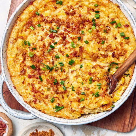 Tahini Creamed Corn Casserole