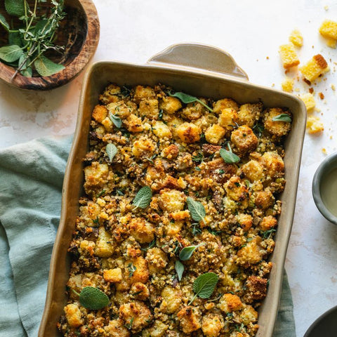 Tahini Cornbread Stuffing