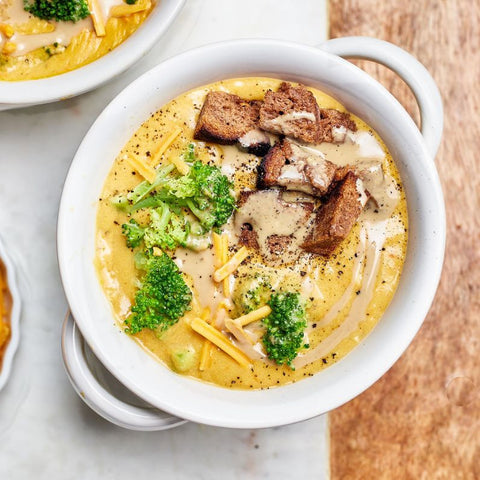 Vegan Cheddar Broccoli Soup