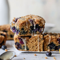 Tahini Blueberry Crumb Cake