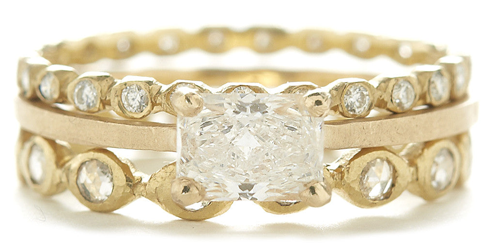 Jennifer Dawes Design Stacking Radiant Horizontal Diamond Ring ...