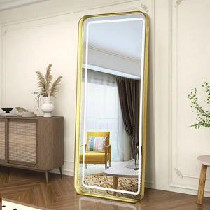 A-FM04 MODEST MIRROR GOLD - Unique Home Furniture Post Oak