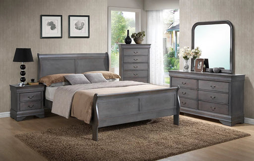 Cherry Queen Bedroom Set 4 Pcs LOUIS PHILLIPE Galaxy Home Traditional Modern