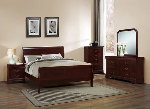 203971 Louis Philippe Bedroom Set in Cherry by Coaster w/Options