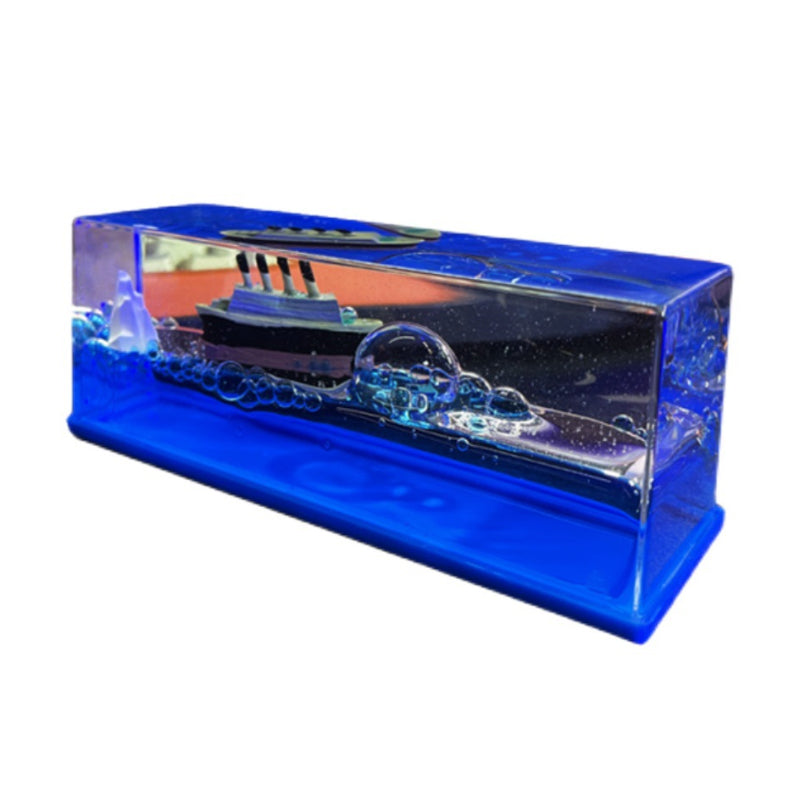 🚢Christmas Hot Sale-50% OFF⛴️Cruise Ship Fluid Drift Bottle Desktop Ornament