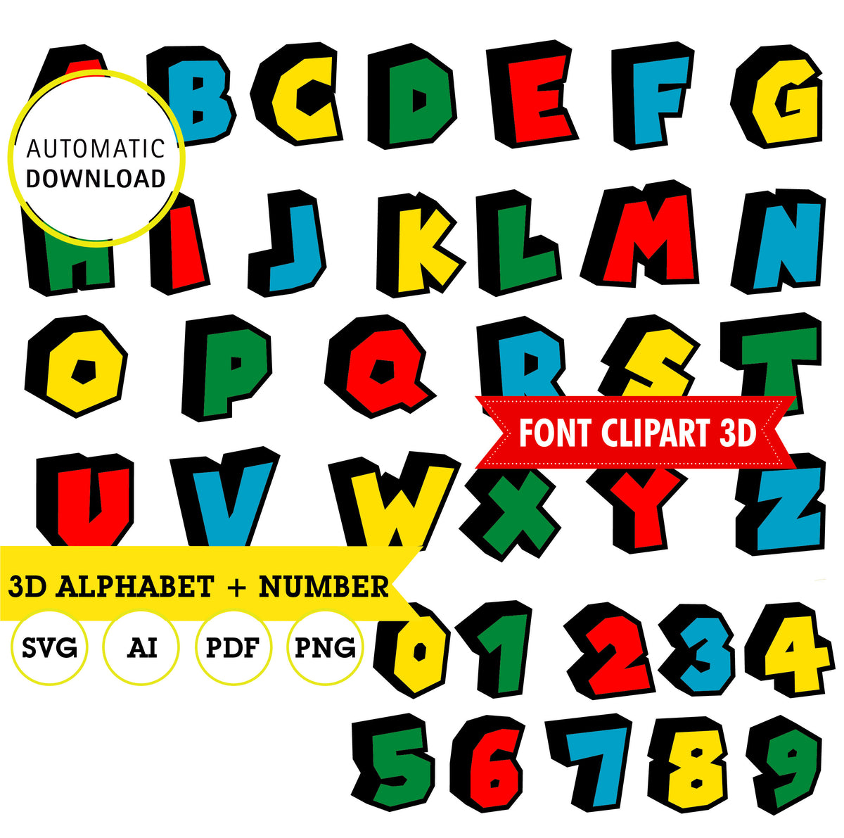 Super Mario Alphabet Phigraphic