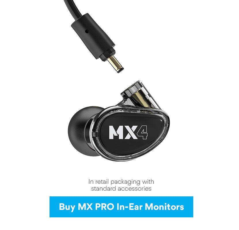 Buy MX PRO modular in ear monitors in retail packaging with standard accessories