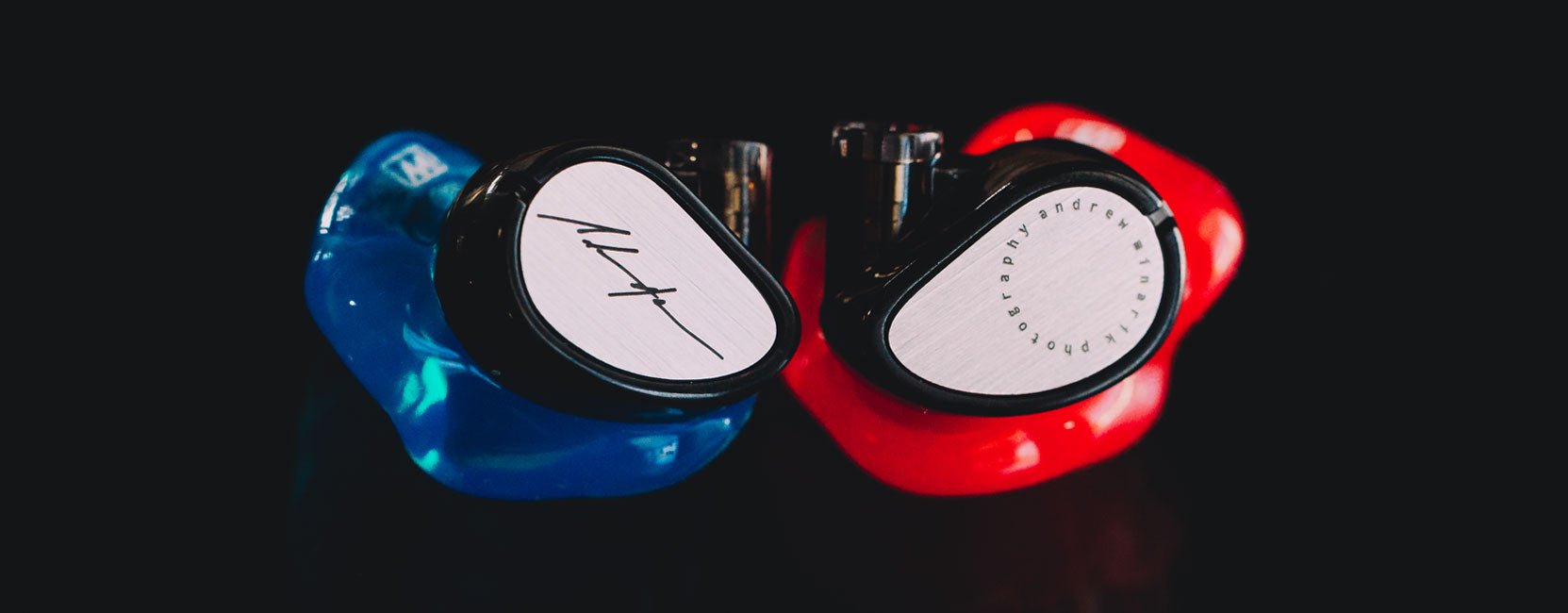 Customized MX PRO modular in ear monitors with custom-fit eartips and custom faceplates