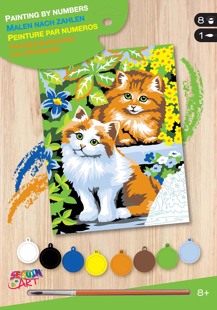 Peinture à numéro junior - Panier de chatons
