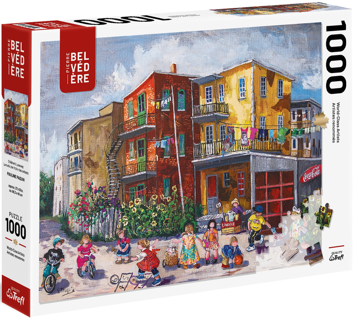 Puzzle en bois 1000 pièces : Ruelle française - Trefl - Rue des