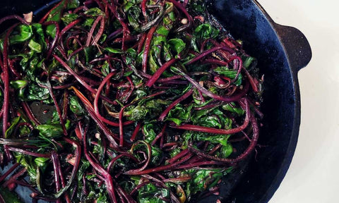 Sautéing in seasoned cast iron pans