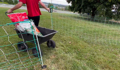 Using garden gate of electric fence