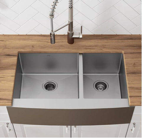 Stainless farmhouse kitchen sink