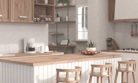 Wood countertop kitchen