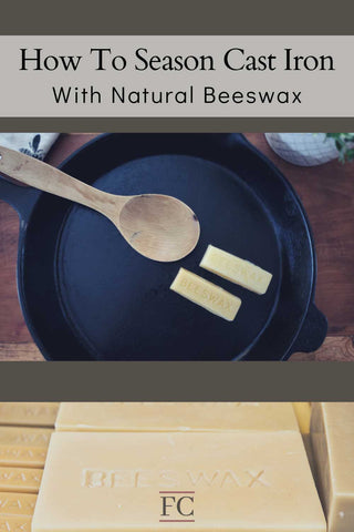 Beeswax Cast Iron Seasoning Bar - The Happy Hive