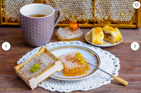 Honeycomb on a plate