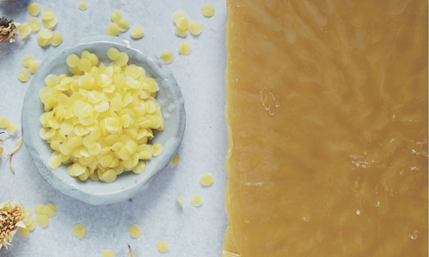 Beeswax pellets and blocks