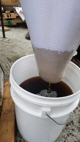 Filtering maple syrup