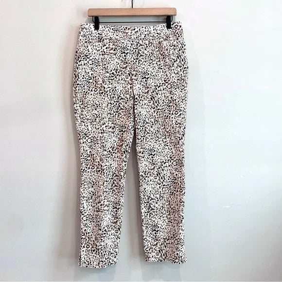 Pebble Print Slim Ankle Pants