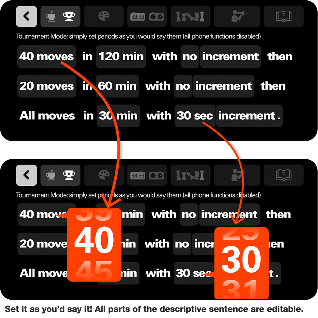 9. Advanced 3 period time controls made simple: just set it as you'd say it.