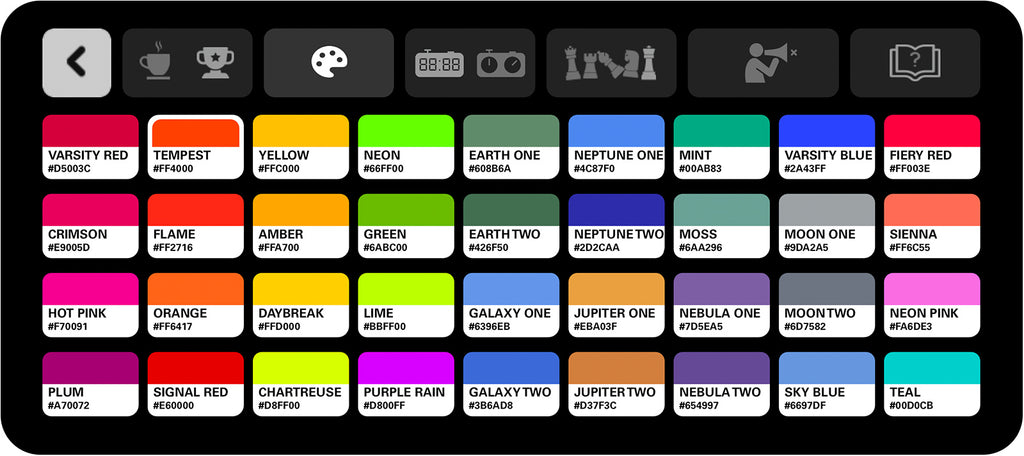 10. The world's only customizable game clock lets you pick your favorite color to match your team, your set, your outfit, or your mood.