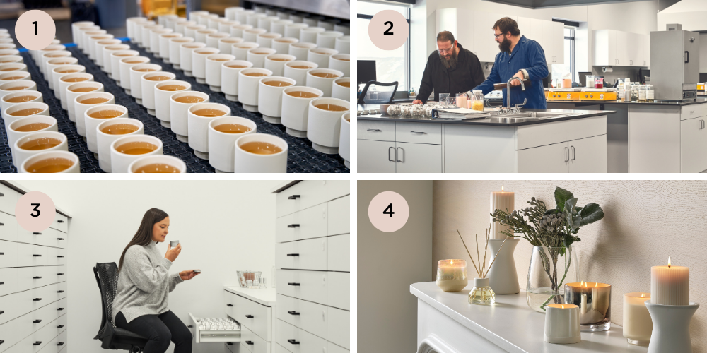 ILLUME candle manufacturing lab, fragrance library and personal fragrance