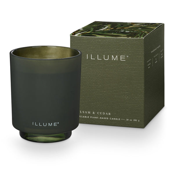 ILLUME Balsam & Cedar Mini Tin Candle, Green