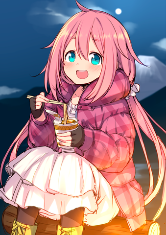 Nadeshiko is someone who enjoys solo camping - an energetic facet of the color pink.