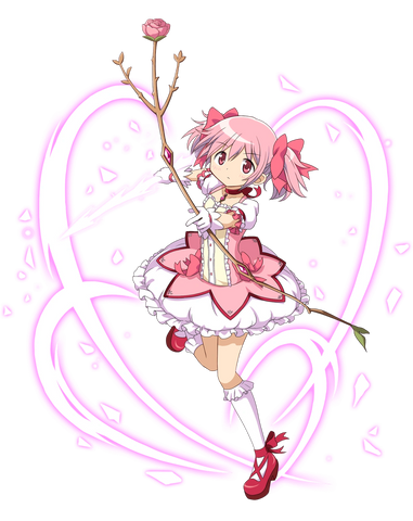 Madoka Kaname is the quintessential pink heroine, embodying sentimentality and using her ability to empathize with others to empower herself.