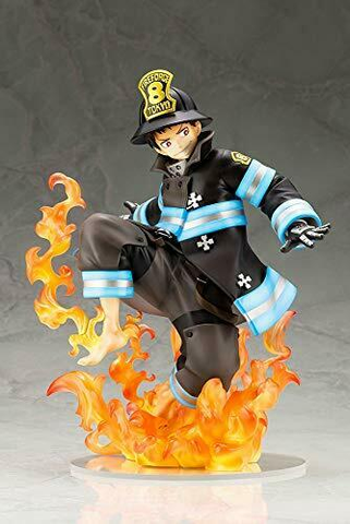 Kotobukiya's Shinra Kusakabe figure captures his blazing determination in 1/8 scale with stunning detail.