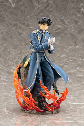 Kotobukiya's Roy Mustang 1/8 figure brilliantly depicts his fiery prowess and resolve from Fullmetal Alchemist.