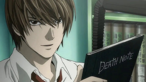 Light Yagami with a powerful “Death Note”