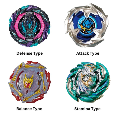 Grasp Beyblade mastery by understanding Attack, Stamina, Defense, and Balance types