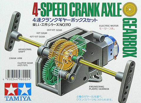 Delve into innovation with the TAMIYA 70110 4-Speed Crank Axle Gearbox, a tool for mechanical enthusiasts to explore gear ratios