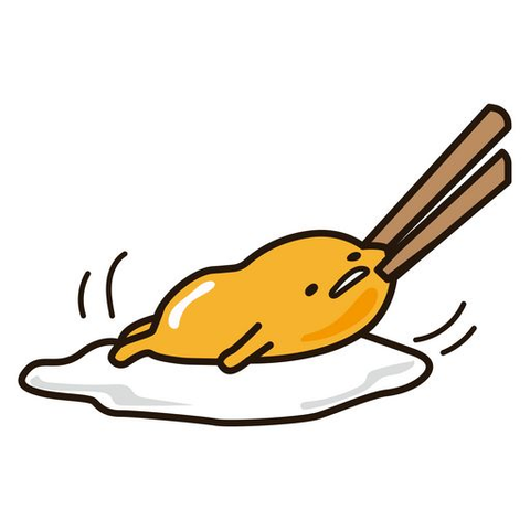Gudetama is an anthropomorphic egg with a lazy and unmotivated personality.