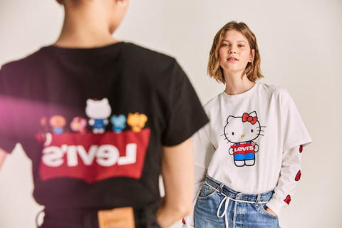 A collaboration between Hello Kitty and Levi's