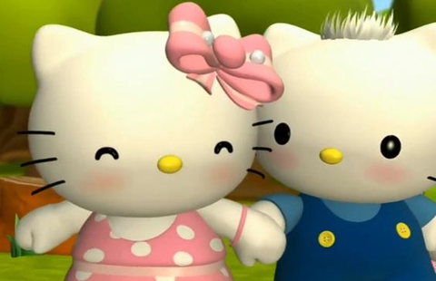 Hello Kitty and her boyfriend always happy when they’re together