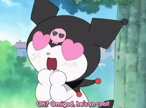 Kuromi is attracted to handsome guys